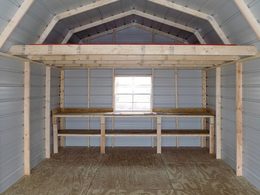 Metal Lofted Barn Interior